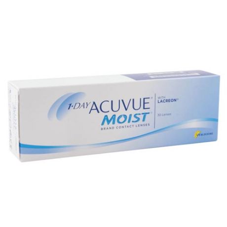 Acuvue Однодневные контактные линзы 1-Day Acuvue Moist 30 шт (Acuvue, Однодневные линзы)