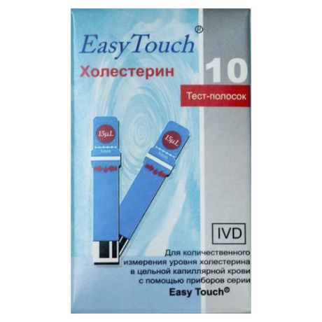 EasyTouch Тест-полоски Холестерин N10 блистер (EasyTouch, Тест-полоски)