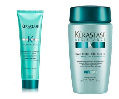 Kerastase Комплект Резистанс: шампунь ванна + термозащитный уход (Kerastase, Resistance)