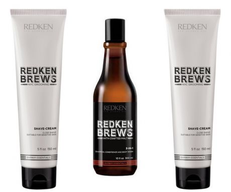 Redken Комплект Брюс: шампунь + крем для бритья + бальзам после бритья (Redken, Brews)