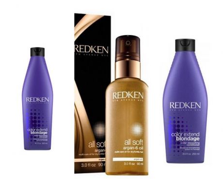 Redken Комплект Блонд: шампунь + кондиционер + аргановое масло (Redken, Color Extend Magnetics)
