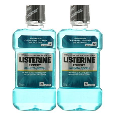 Listerine Ополаскиватель для полости рта "Защита десен", 250 мл х 2 шт. (Listerine, Ополаскиватели)
