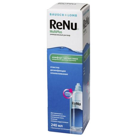 ReNu Мультиплюс раствор для ухода за контактными линзами 240мл (ReNu, Multiplus)