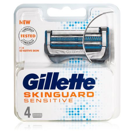 Gillette Кассеты сменные для бритья SkinGuard Sensitive 4 шт (Gillette, Бритвы и лезвия)