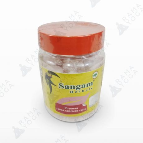 Соль розовая пищевая гималайская Sangam Herbals (120 г)