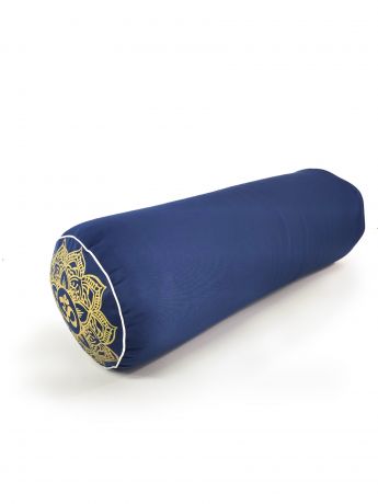 Болстер для йоги из гречихи Ом Рамайога (5 кг, 60 см, синий)