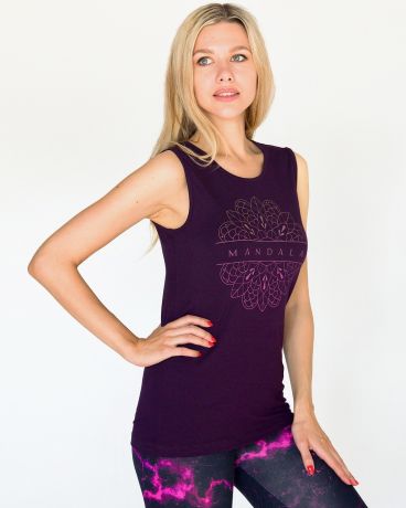 Майка женская Mandala черничная YogaDress (0,05 кг, XL (50), фиолетовый)