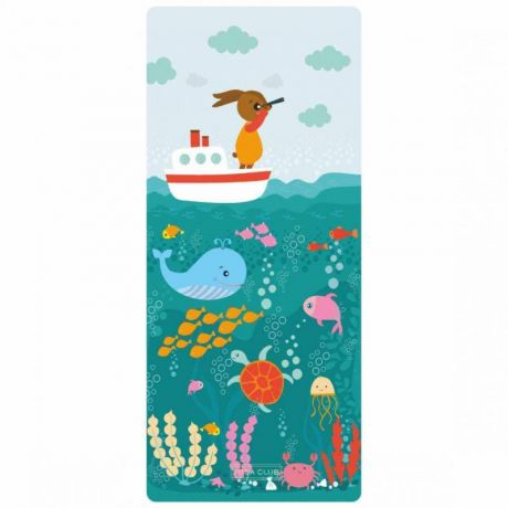 Коврик для йоги Ocean детский из микрофибры и каучука (1.5 кг, 150 см, 3 мм, ассорти, 60 см)