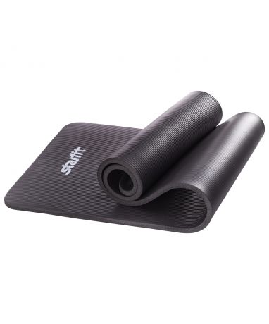 Коврик для йоги и фитнеса Yoga Star 1,5 см (183 см, 1,5 см, черный, 60 см)