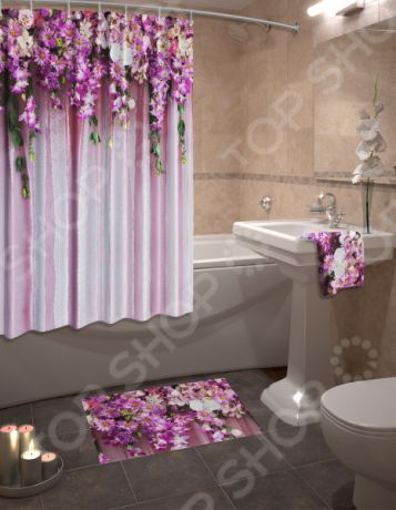 Набор для ванной комнаты: шторка и коврик ТамиТекс «Изобилие»