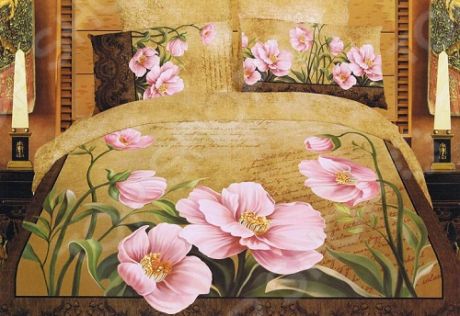 Комплект постельного белья МарТекс «Розовый Мак»