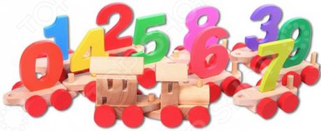 Игрушка деревянная PAREMO «Паровозик с цифрами»