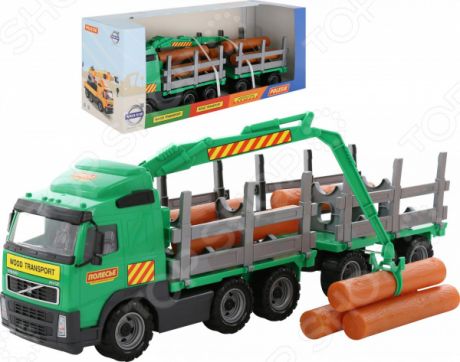 Машинка игрушечная POLESIE Volvo лесовоз с прицепом