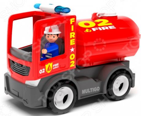 Машинка игровая EFKO «Пожарная машина с цистерной и водителем»