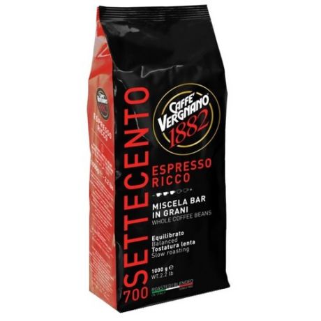 Кофе в зернах Caffe Vergnano 1882 Espresso Ricco, арабика/робуста, 1 кг