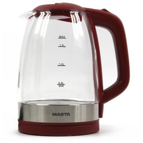 Чайник MARTA MT-1098, бордовый гранат