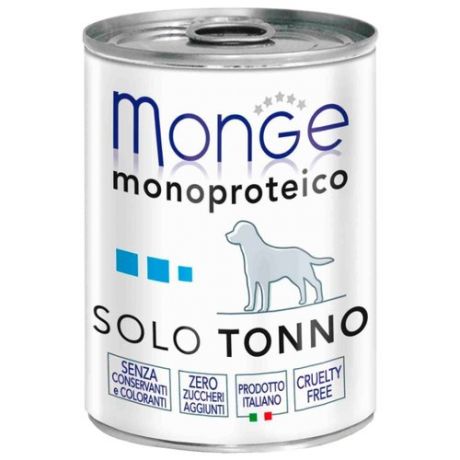 Влажный корм для собак Monge Monoprotein тунец 24шт. х 400г