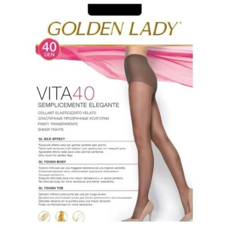 Колготки Golden Lady Vita 40 den, размер 5-XL, nero (черный)