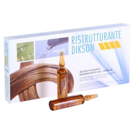 Dikson Ristrutturante Восстанавливающий комплекс для волос, 12 мл, 12 шт.