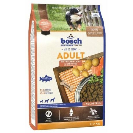 Сухой корм для собак Bosch Adult лосось с картофелем 3 кг