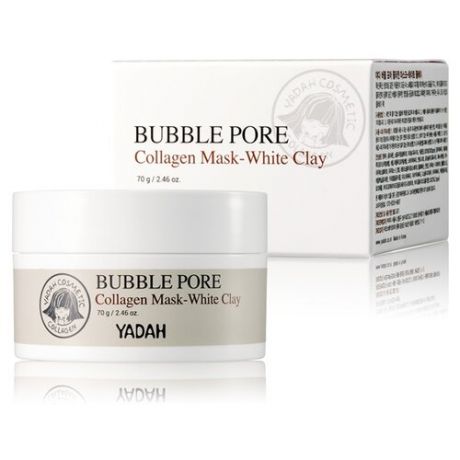 Yadah Пузырьковая маска с коллагеном из белой глины Yadah Bubble Pore Collagen Mask-white Clay, 70 мл