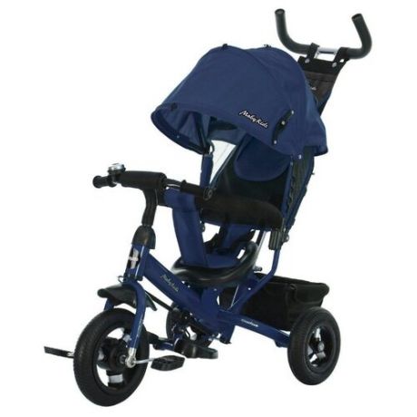 Трехколесный велосипед Moby Kids Comfort 10x8 AIR темно-синий
