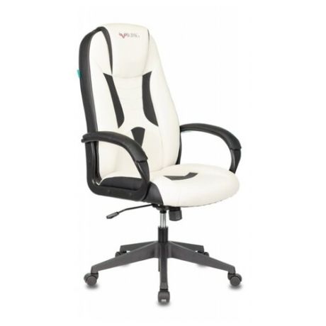 Компьютерное кресло Бюрократ VIKING-8N игровое, обивка: искусственная кожа, цвет: белый/черный