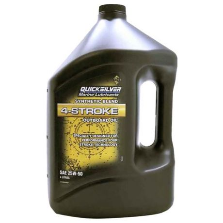 Моторное масло Quicksilver 4-Stroke Synthetic Blend Marine 25W-50 4 л