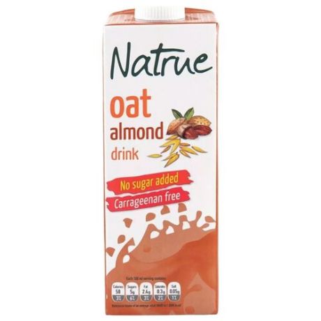 Овсяный напиток Natrue Oat almond с миндалем без сахара 1 л