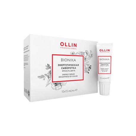 OLLIN Professional BioNika Сыворотка энергетическая для окрашенных волос "Яркость цвета", 15 мл, 10 шт.