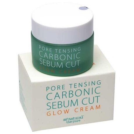 So Natural Pore Tensing Carbonic Sebum Cut Glow Cream Увлажняющий крем для сужения пор, 50 мл