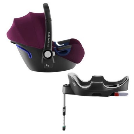 Автокресло-переноска группа 0+ (до 13 кг) BRITAX ROMER Baby-Safe2 i-Size + Flex Base, burgundy red