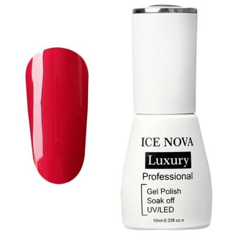 Гель-лак ICE NOVA Luxury Professional, 10 мл, оттенок 089 scarlet