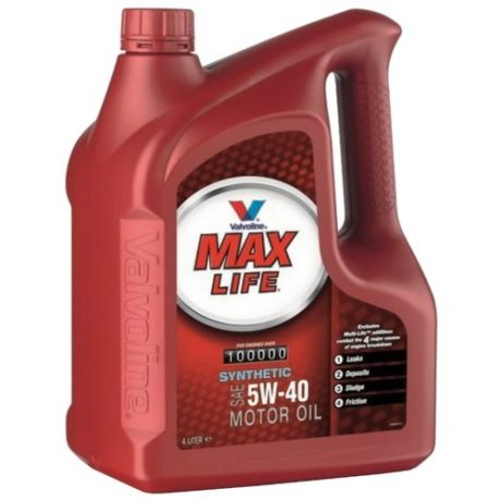 Моторное масло VALVOLINE MaxLife Synthetic 5W-40 4 л