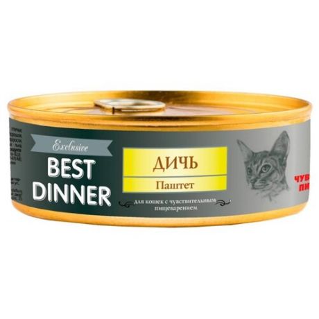 Корм для кошек Best Dinner 1 шт. Exclusive паштет Дичь 0.1 кг