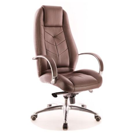 Компьютерное кресло Everprof Drift Full M для руководителя, обивка: натуральная кожа, цвет: коричневый