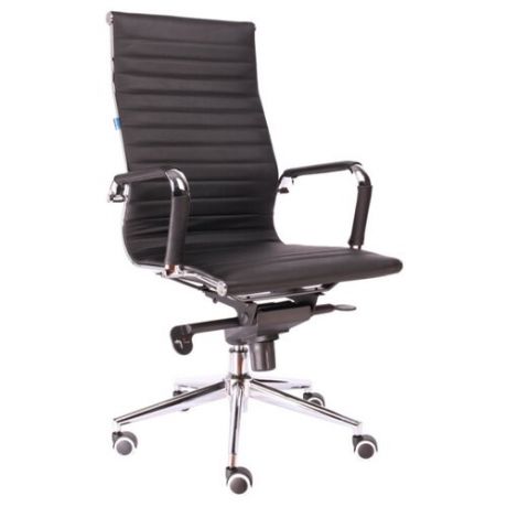 Компьютерное кресло Everprof Rio M для руководителя, обивка: натуральная кожа, цвет: черный