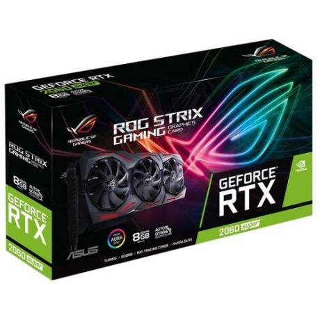 Видеокарта ASUS ROG GeForce RTX 2060 SUPER 1650MHz PCI-E 3.0 8192MB 14000MHz 256 bit 2xDisplayPort 2xHDMI HDCP STRIX GAMING EVO Retail