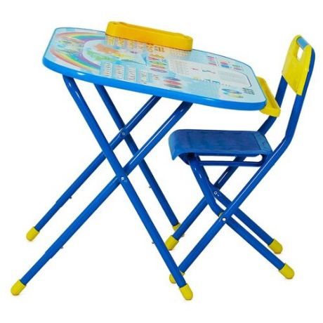 Комплект ДЭМИ стол + стул Дошколёнок 60x45 см синий