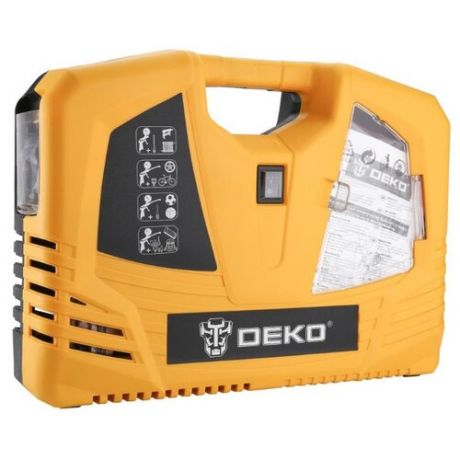Автомобильный компрессор DEKO 009-0100 оранжевый/черный