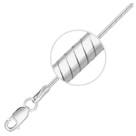 КРАСЦВЕТМЕТ Цепочка плетения "Шнурок" из серебра НЦ22-022340, 55 см, 1.63 г