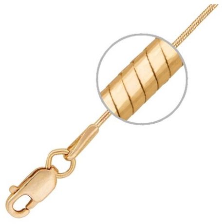 КРАСЦВЕТМЕТ Цепочка плетения "Шнурок" из красного золота НЦ15-07825, 45 см, 3 г