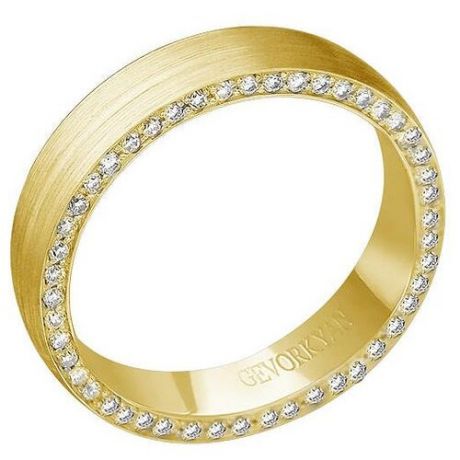 Эстет Кольцо с 49 бриллиантами из жёлтого золота 01О630375, размер 15.5