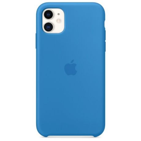 Чехол Apple силиконовый для Apple iPhone 11 синяя волна