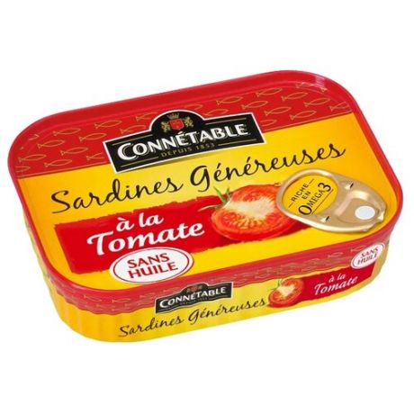Connetable Сардины Genereuse в томатном соусе, 140 г