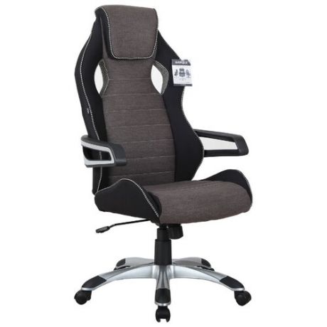 Компьютерное кресло Brabix Techno GM-002 игровое, обивка: текстиль, цвет: черный/серый