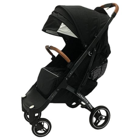 Прогулочная коляска Yoya Plus Pro Max 2020 (дожд., москит., подстак., бампер, сумка-чехол, корзина д/покупок, ремешок на руку, накидка на ножки на молнии, бампер, бамб. коврик) черный/серая рама, цвет шасси: серый