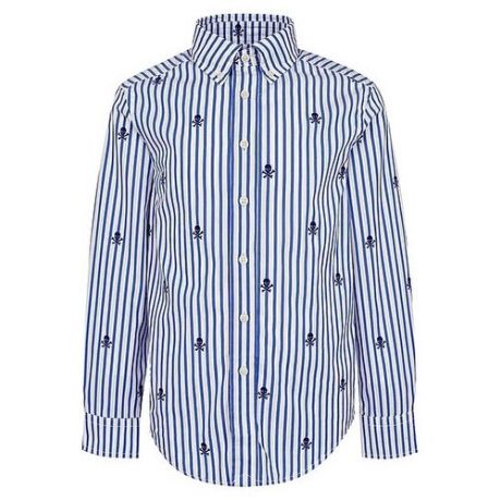 Рубашка Ralph Lauren размер 122, белый/синий
