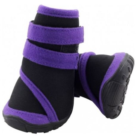 Ботинки для собак Triol 12241231/237 S черный / фиолетовый