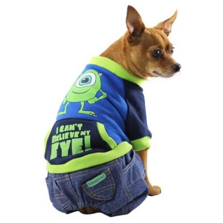 Комбинезон для собак Triol Disney Monsters с джинсами S синий/зеленый